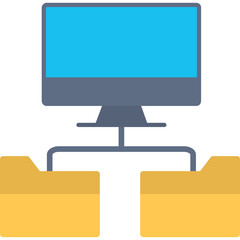 Folders Network Structure Icon