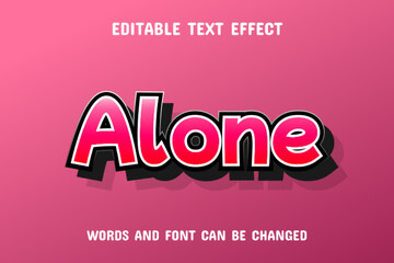 Alone text - editable gradient text effect
