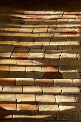 Saint-Jacques le Majeur (St James's) church, Houdan. Pavingstones