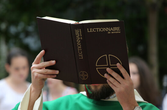 Mass In Jeanne D'Arc Catholic School, France