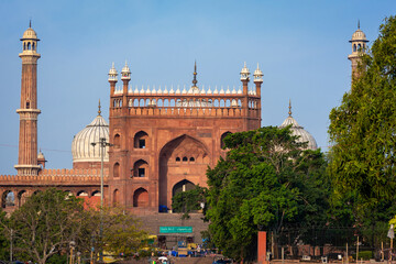 Obraz premium Jama Masjid, Old town of Delhi, India.