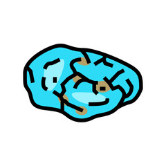 turquoise stone rock color icon vector. turquoise stone rock sign. isolated symbol illustration