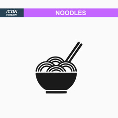 Noodles icon or logo isolated sign symbol vector illustration