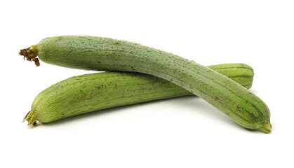 fresh loofah on the white background