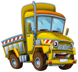 Naklejka premium cartoon industry truck isolated illustration for children