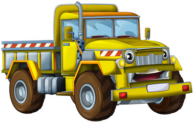 Fototapeta na wymiar cartoon industry truck isolated illustration for children