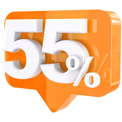 Number 55 percent 3d 