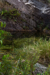 waterfall with crystal clear water