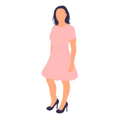 woman in flat style isolated vector