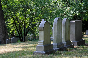 Graves on Mount Auburn Cemetery in Boston, MA
