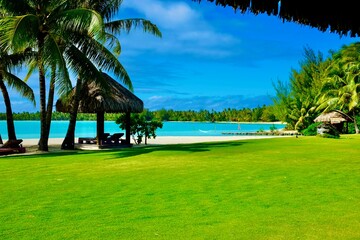 Wunderschöne Aufnahme in Französisch Polynesien Bora Bora 