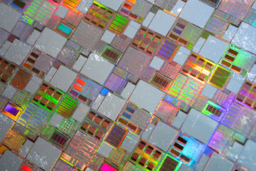 Silicon wafer for manufacturing semiconductor of integrated circuit.