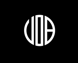 VOB LETTER BLACK AND WHITE LOGO