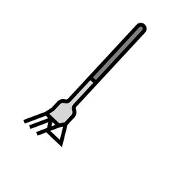 watermelon fork cutter color icon vector. watermelon fork cutter sign. isolated symbol illustration