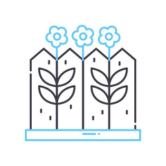 agriculture plant line icon, outline symbol, vector illustration, concept sign