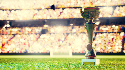 Soccer or football trophy cup on stadium © Photocreo Bednarek