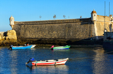 Europe, Portugal, Southern Portugal , Algarve region , Faro district , Lagos, fort of Ponta da...