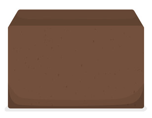 Opened cardboard box over white background, Vector illustration