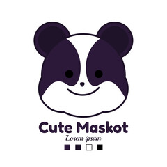 cute Hamster head vector design fit for kids,sticker,logo,icon,mascot,product,fashion,business,etc.