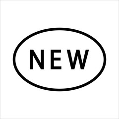 Obraz premium new badge icon minimalist design art