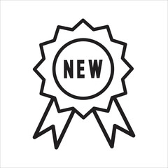 new badge icon minimalist design art