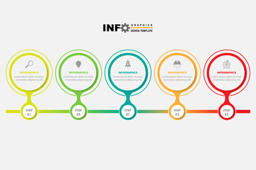 vector illustration infographic design template with icons and 5 options or steps.can be used for procss,presentations,layout,banner,info graph.