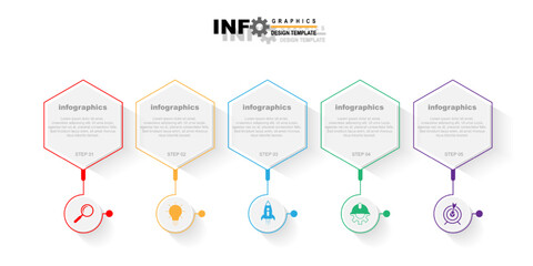 vector illustration infographic design template with icons and 5 options or steps.can be used for procss,presentations,layout,banner,info graph.