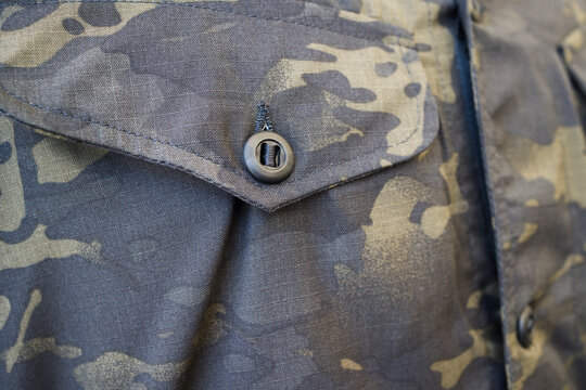 Button on the uniform of the Russian  army