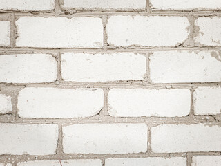White brick wall, background