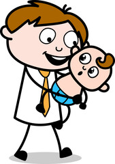 cartoon child vector illustration with 2d 