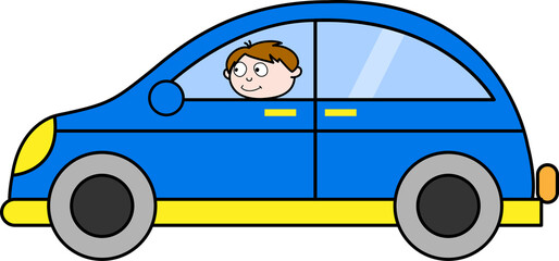 cartoon child vector illustration with 2d 