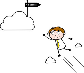 businessman with cloud