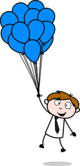 child with balloons