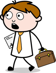 cartoon illustration of a person with a bag