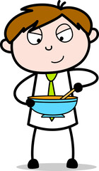 child with a cup of coffee