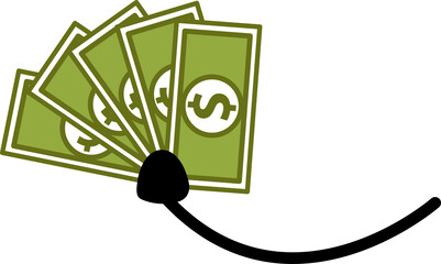 a set of green and black telephone