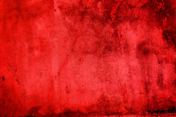 Fototapeta Red grunge abstrack background texture red concrete wall. horror and scary concept obraz
