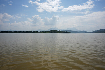 clouds over the river