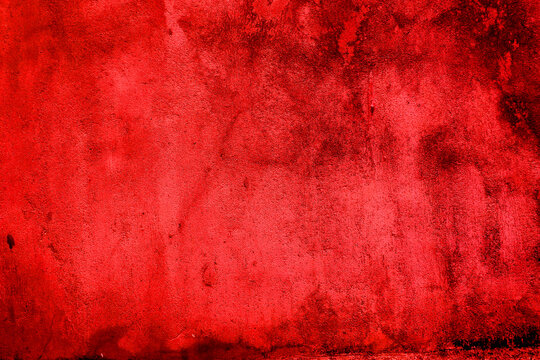 Red grunge abstrack background texture red concrete wall. horror and scary concept