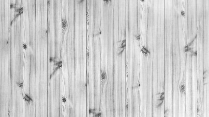 White wood wall background texture. Wood planks wall background for design and text. Grey floor surface with old wooden natural pattern
