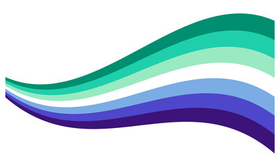 Gay Men Pride Wavy Flag LGBTQ+ symbol Isolated vector illustration on white background