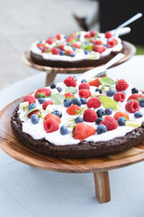 cake with berries
