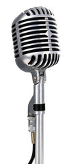 Vintage microphone from the 1950's (PNG) - obrazy, fototapety, plakaty