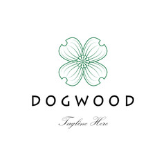 dogwood logo icon design vector flat isolated illustration