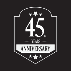 Luxury 46th years anniversary vector icon, logo. Graphic design element