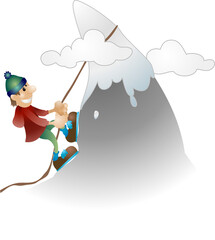 mountain climber illustration