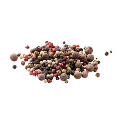 png Isolated pile of assorted peppercorns