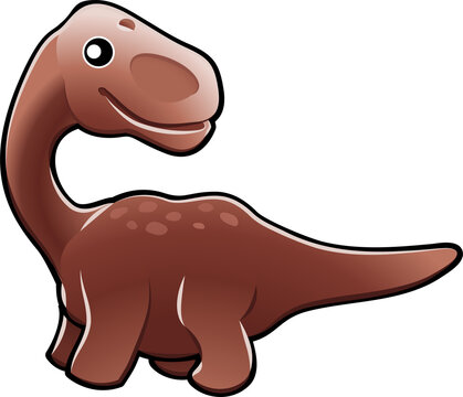 Cute diplodocus dinosaur illustration