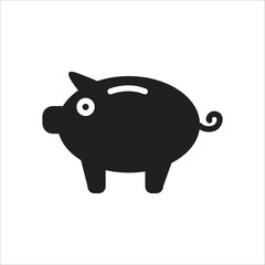 piggy bank icon minimalist design art