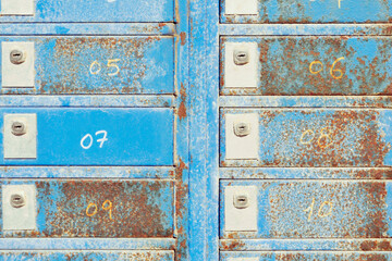rusty letter boxes  